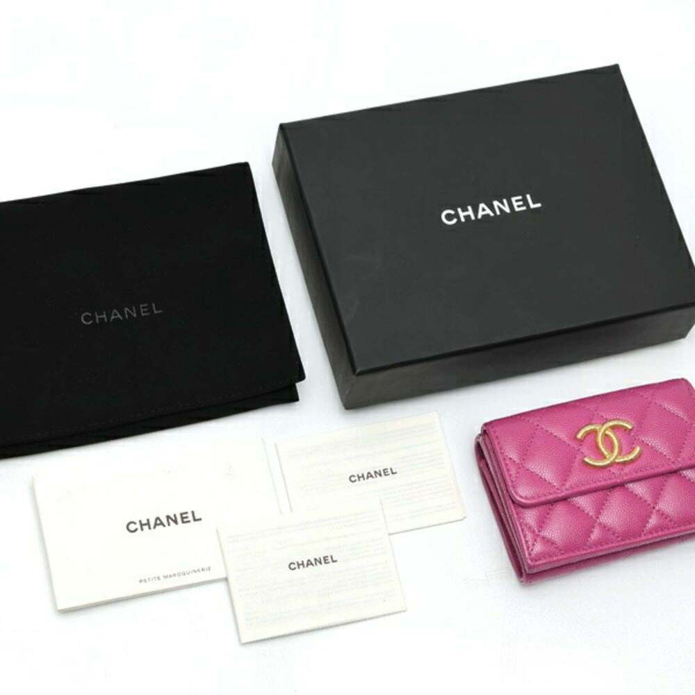 CHANEL Authentic Purple Caviar Leather Wallet - Picture 9 of 9